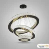 ۱۱۰۳ لوستر کلیپسی مدرن گالورا با طراحی سه حلقه کریستالی.