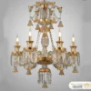 ۱۳۰۱-۶ لوستر نئوکلاسیک ۸ شاخه مدل باکارات با ورق طلا