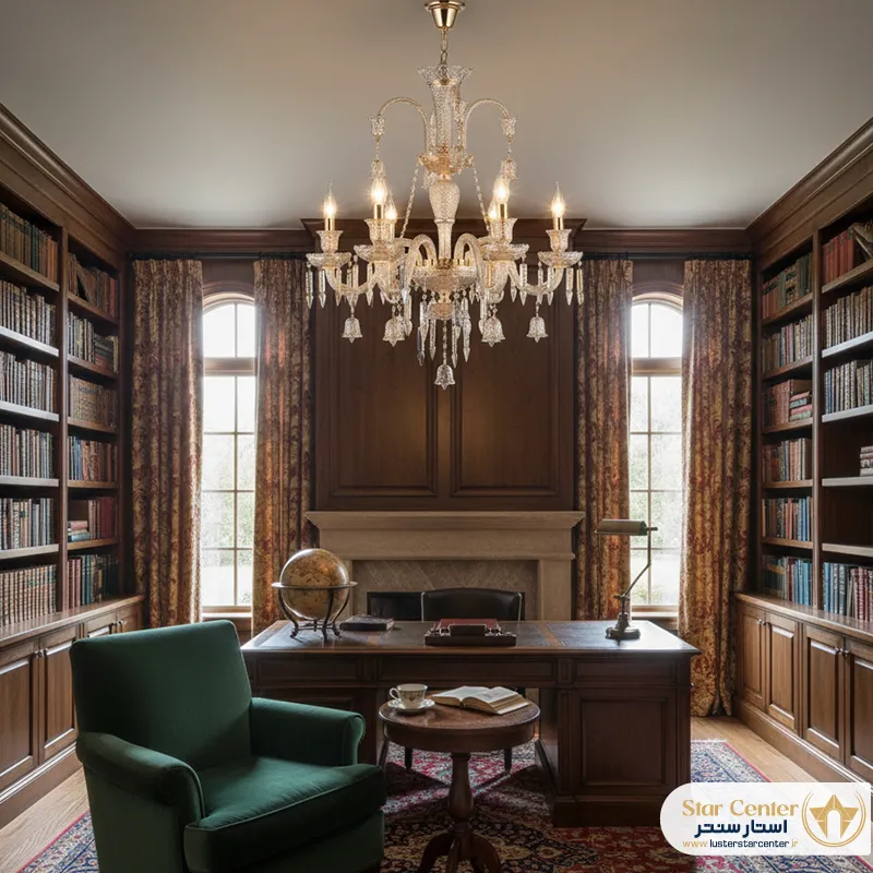 لوستر Classique Baccarat در خانه لوکس