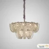 لوستر نئومدرن کریستالی مدل ولورا با بدنه فلزی براق