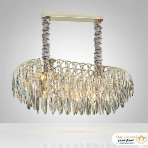 لاینر نئوکلاسیک مدل لوکسون با بدنه طلایی و کریستال های درخشان