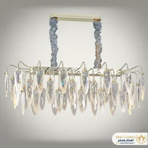 لوستر مدرن لاینر مدل کلارو با کریستال های شفاف
