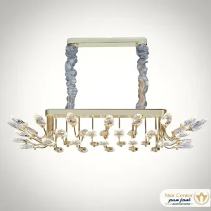 لوستر لاینر مدرن مدل گلاسیا با کریستال های یونیک