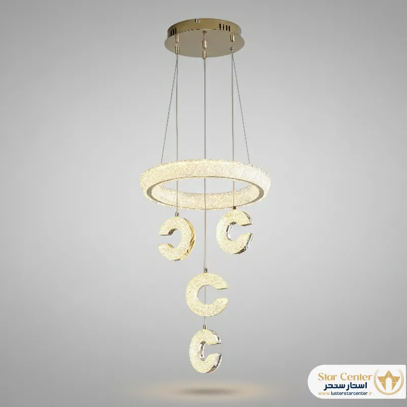 آویز مدرن روزلیا با جنس پلکسی برفی