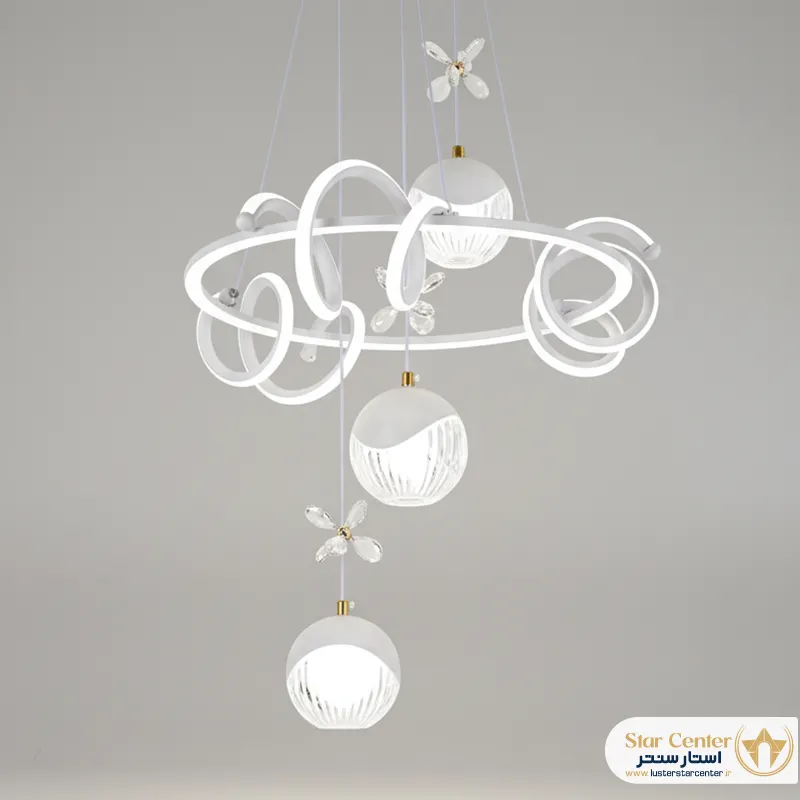 آویز الین در دکوراسیون داخلی خانه مدرن با نور ملایم SMD