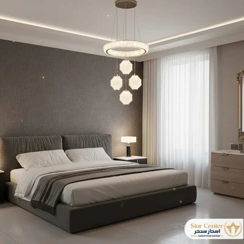 نورپردازی آشپزخانه با آویز فلزی روزلیا