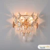 ۵۸۸۵-2w چراغ دیوارکوب کریستالی سانتی طلایی نصب شده در راهرو کلاسیک