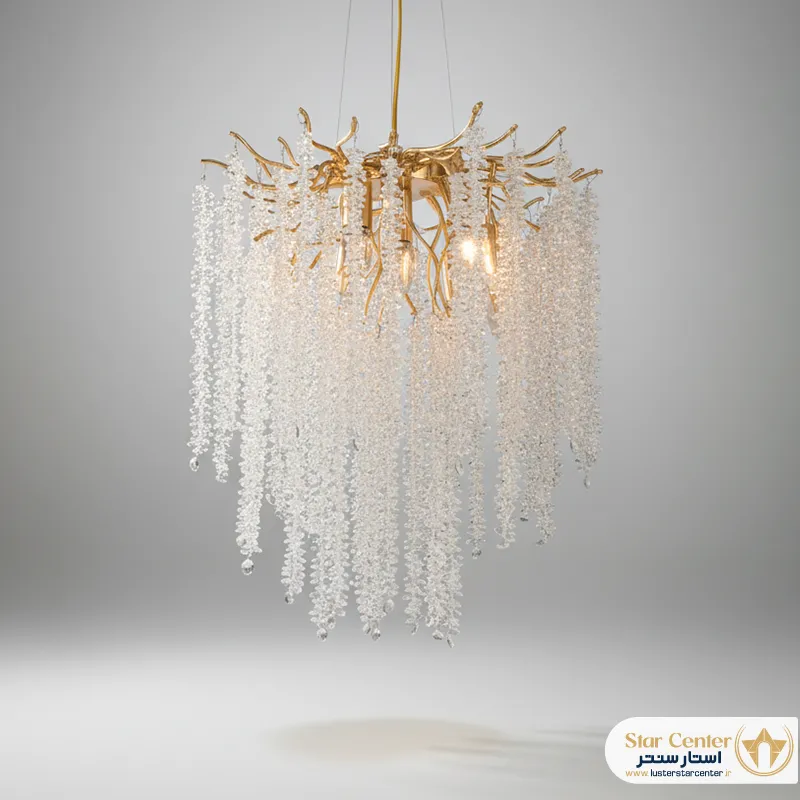 بدنه آلومینیوم طلایی لوستر Roshana روشنـا