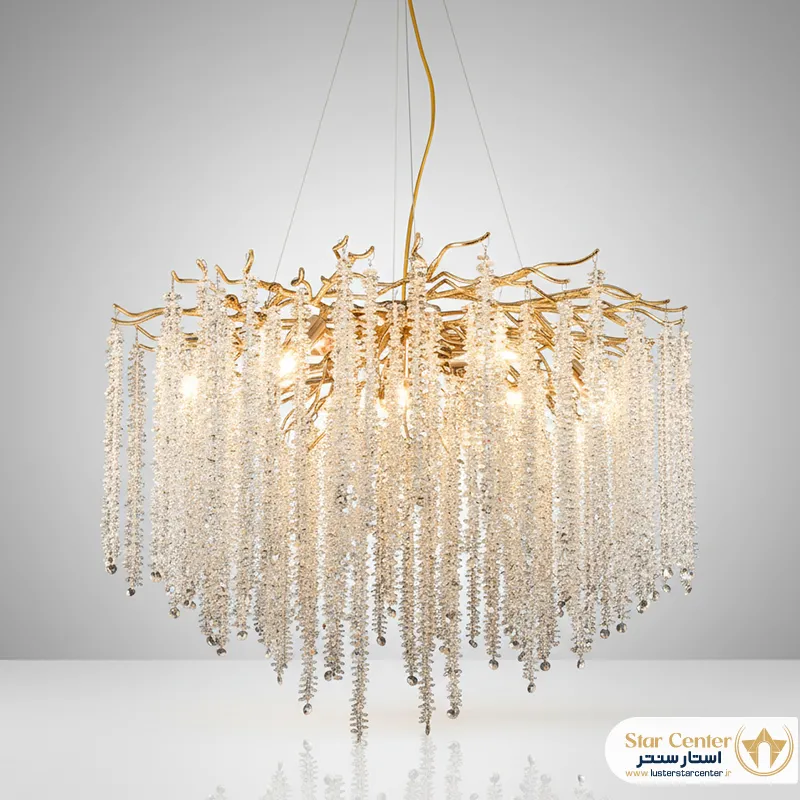 لوستر درختی Roshana روشنـا با آویزهای کریستال