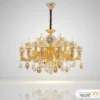 ۶۲۳۸-۱۵ لوستر کلاسیک ۱۵ شاخه لیورا با آبکاری طلای ۲۴ عیار