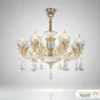 ۶۲۳۸-۸ لوستر کلاسیک ۱۵ شاخه سولویا با پوشش رنگ کوره ای سفید