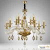لوستر نئوکلاسیک ۶ شاخه مدل آرکادیا با بدنه طلایی