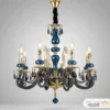 6631-8 وستر نیوکلاسیک ۶ شاخه مدل المانور با کریستال های هفت رنگ
