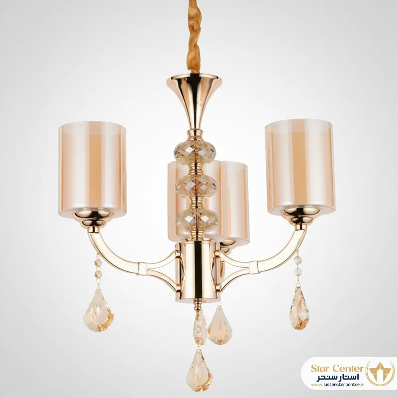 جزییات کریستالی لوستر طلایی Regalia