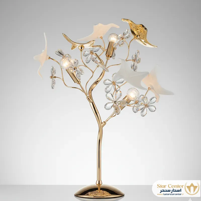 آباژور مدرن ایستاده مدل پتالیا با بدنه سرامیکی