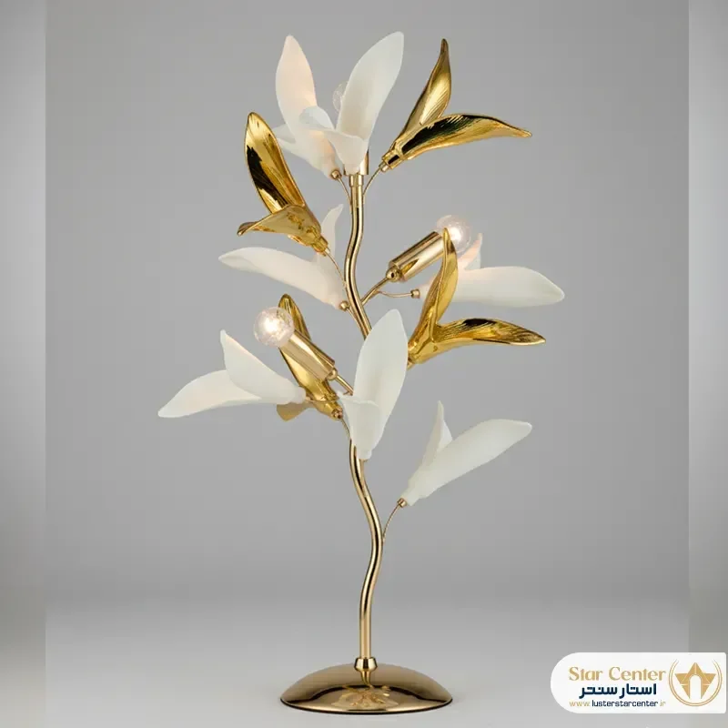 آباژور رومیزی مدرن پتلایا با تزئینات کریستالی