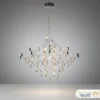 ۷۹۳۵-۱۱۵ لوستر پست مدرن کریستالی بلورینس با آبکاری مشکی