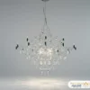نمای نزدیک از فرم هندسی و کریستال های لوستر پست مدرن بلورینس