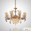 ۸۸۰۲-۸ لوستر نئوکلاسیک ۱۲ شاخه ولنسیا با رنگ مشکی طلایی