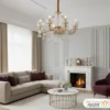 8802HO دکوراسیون پذیرایی لوکس با لوستر نئوکلاسیک شیک مدل ولنسیا