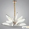لوستر مدرن الارا طلایی مدل 12 شاخه در فضای پذیرایی