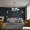 9049ho طراحی لوکس و مدرن لوستر فلزی الارا با رنگ طلایی