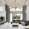 ۹۸۳۷-100h دکوراسیون لابی لوکس با لوستر مدرن کریستالی مدل کریستاوا