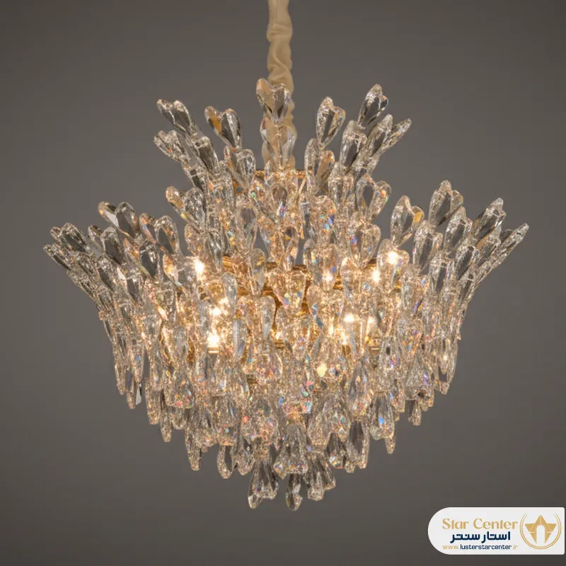 جزئیات کریستال های قابل شستشوی لوستر کریستالی نئوکلاسیک اورلیا