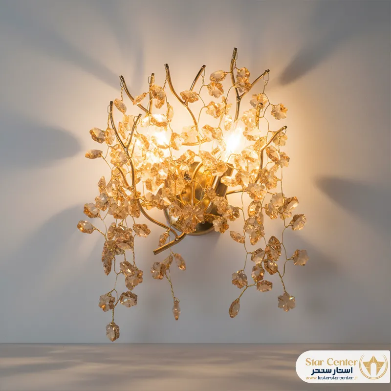 جزئیات شاخههای قابل تنظیم دیوارکوب نئوکلاسیک لیفوریا