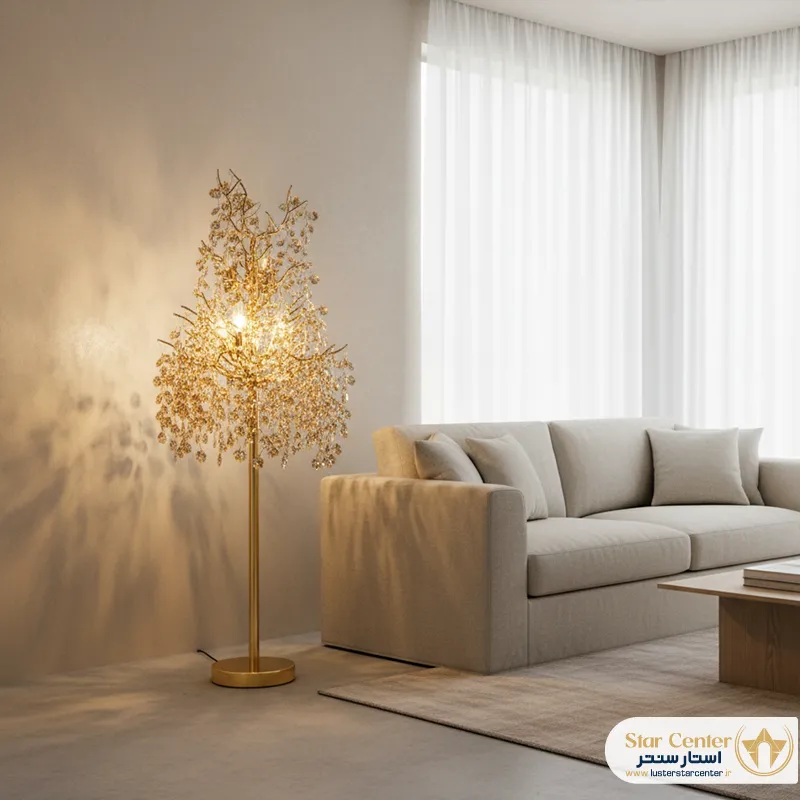 کاربرد آباژور رومیزی لیفوریا روی میز کار برای ایجاد فضایی شیک